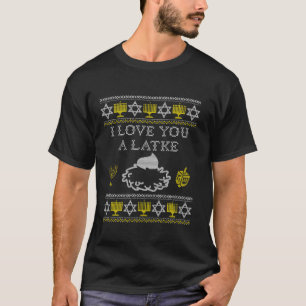 Ich Liebe Sie ein Latke Shirt Funny Hanukkah Gesch