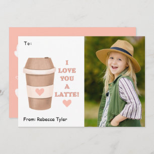 Ich Liebe Sie ein Latte-Foto-Valentinstag Feiertagskarte