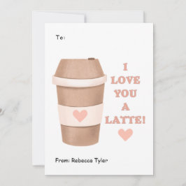 Ich Liebe Sie ein Latte-Klasse Pink-Valentinstag Feiertagskarte