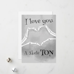 Ich Liebe Sie ein SkeleTON Feiertagskarte