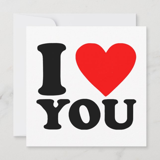 Ich Liebe Sie Einladung (Vorderseite)