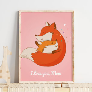Ich Liebe Sie Fox Wall Print   Fox Wall Print Poster