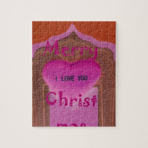 Ich Liebe Sie froh Weihnachten Herz Puzzle