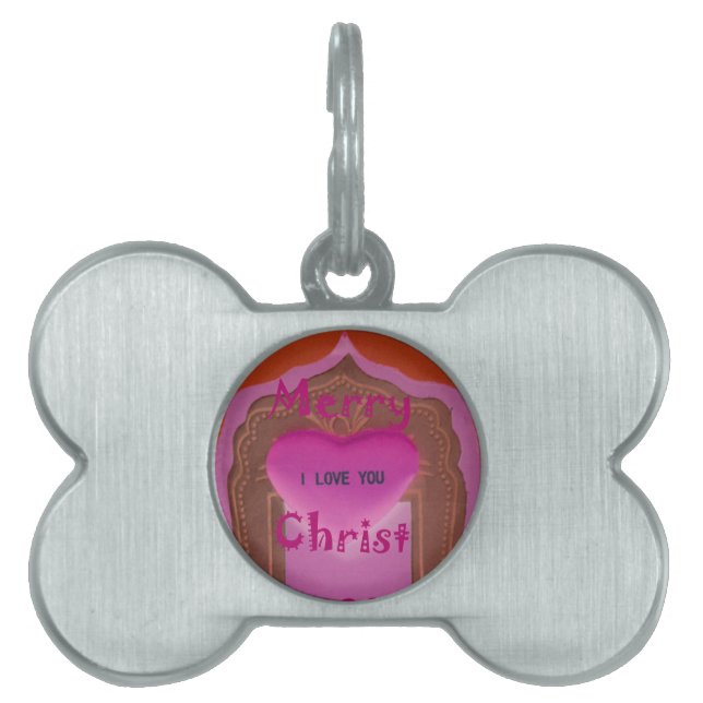 Ich Liebe Sie froh Weihnachten Herz Tiermarke (Vorderseite)