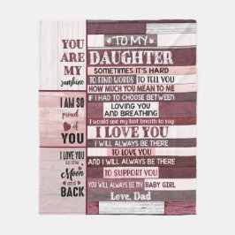 Ich Liebe Sie - Geschenk für Tochter Fleecedecke