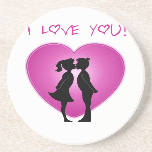 Ich Liebe Sie Getränkeuntersetzer (Vorne)