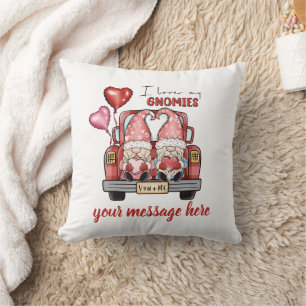 Ich Liebe Sie Gnomies Personalisiert Valentines Kissen