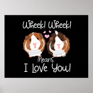 Ich Liebe Sie Guinea Pig Cavy Roddent Poster