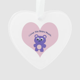 Ich Liebe, Sie haben viel Lila Bären. Ornament