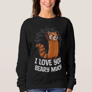 Ich Liebe, Sie haben viel Spaß mit einem roten Pan Sweatshirt