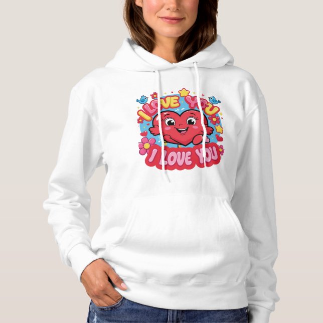 Ich Liebe Sie Hoodie (Vorderseite)