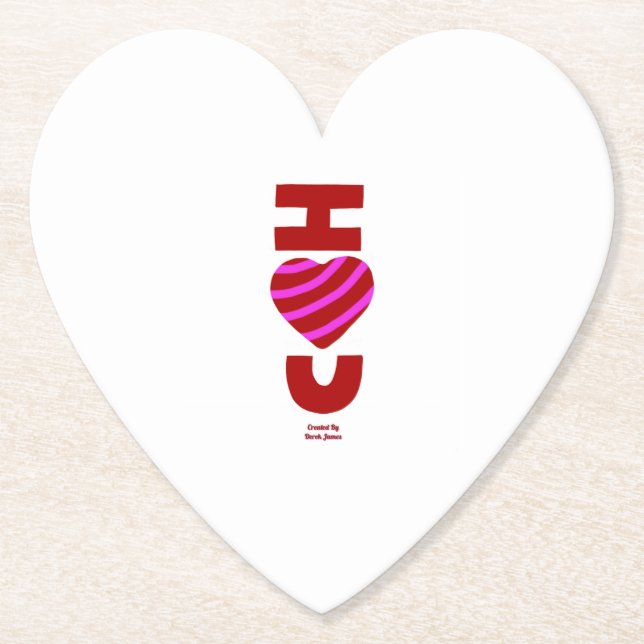 Ich Liebe Sie hören Papier Untersetzer (Vorderseite)