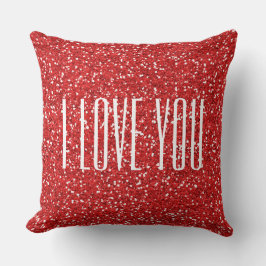 Ich Liebe Sie Imitate Glitzer oder Ihren eigenen T Kissen