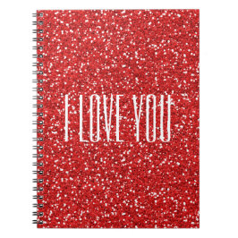 Ich Liebe Sie Imitate Glitzer oder Ihren eigenen T Notizblock