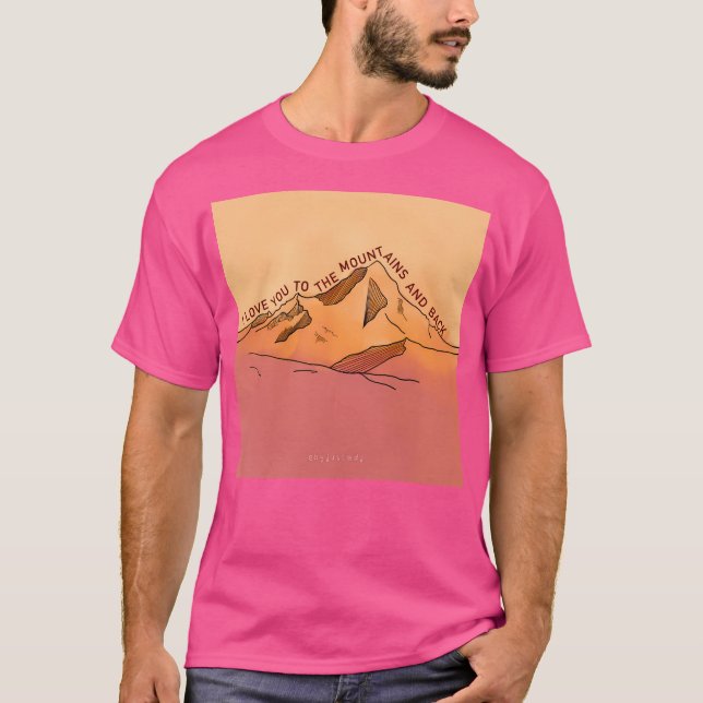Ich Liebe Sie in die Berge und zurück - im Freien  T-Shirt (Vorderseite)