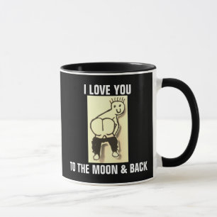 ICH LIEBE SIE IN DIE MÄDCHEN & BACK HINTERN TYP C TASSE