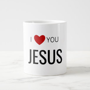 Ich Liebe Sie Jesus Modernes Christliches Glaube Jumbo-Tasse
