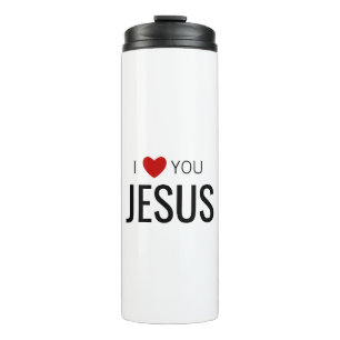 Ich Liebe Sie Jesus Modernes Christliches Glaube Thermosbecher
