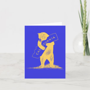 Ich Liebe Sie Kalifornien - Blau und Gold Karte