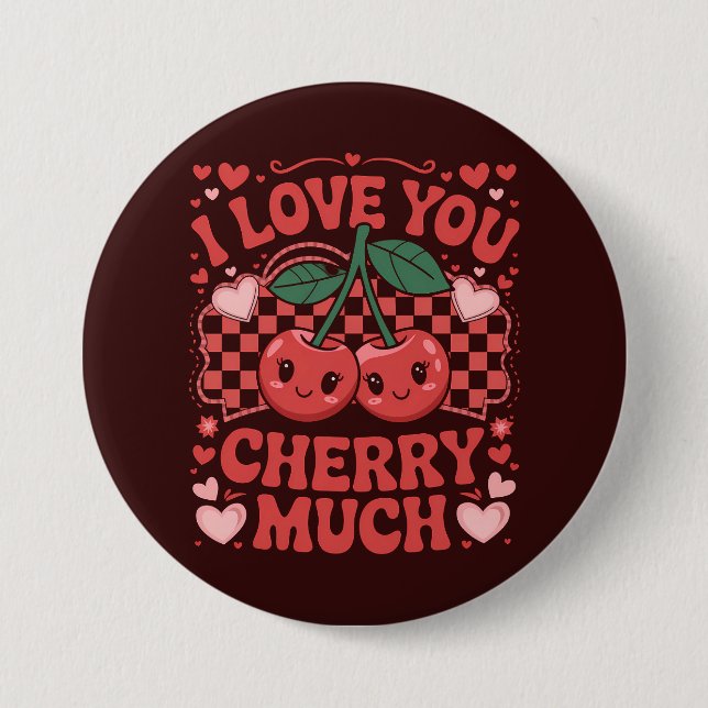 Ich Liebe, Sie Kirry viel Groovy Niedlich Obstwald Button (Vorderseite)