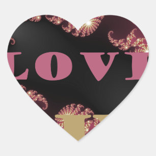 Ich Liebe Sie kosmisches Konstellationsmuster Art  Herz-Aufkleber