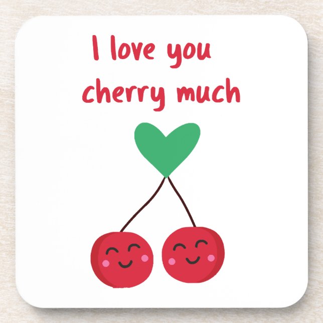 Ich Liebe, Sie kreuzen viel Valentine Getränkeuntersetzer (Vorderseite)
