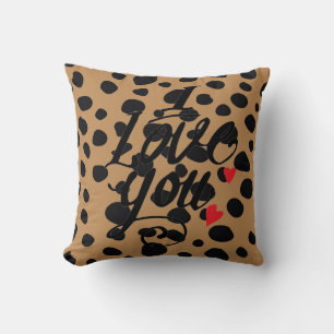 Ich Liebe Sie Leopard Print dekorative Kissen