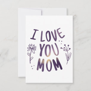 Ich Liebe Sie Mama Blumenmütter Tag Geschenke Idee RSVP Karte