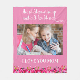Ich Liebe Sie Mama Christliche Bibel Verse Rosa Fleecedecke