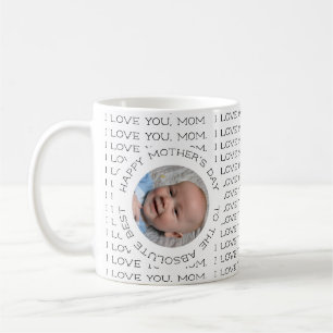 Ich Liebe Sie Mama glücklich Mutter Tag Baby Foto Kaffeetasse