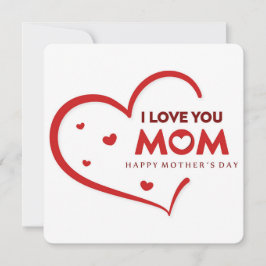 Ich Liebe Sie Mama glücklich Muttertag Feiertagskarte