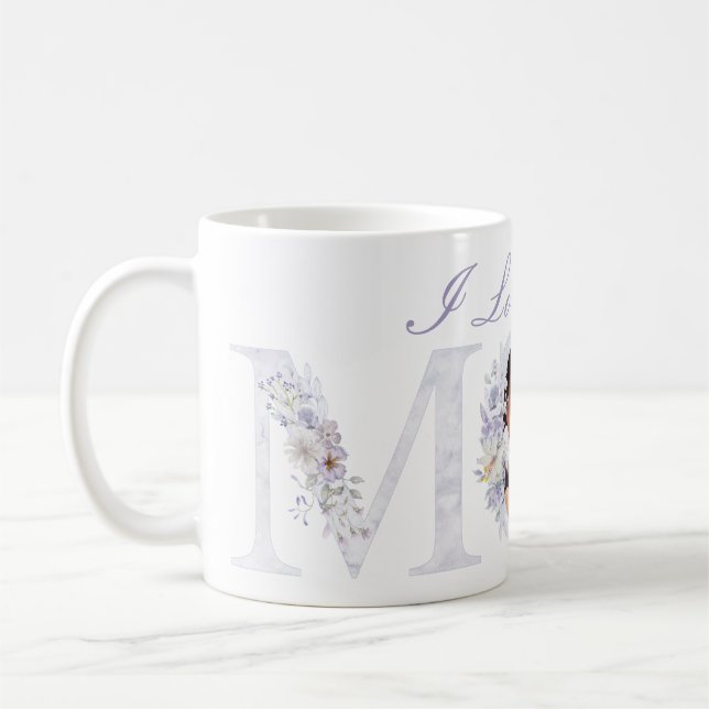 Ich Liebe Sie Mama Lila Kaffee Tasse (Links)