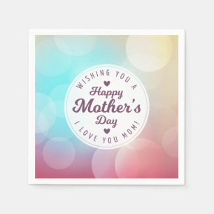 Ich Liebe Sie Mama Muttertag   Napkin Serviette