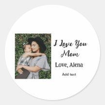 Ich Liebe Sie Mama's Tag elegant fügen Foto-Text