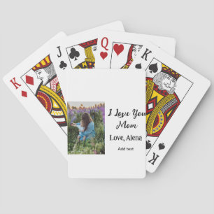 Ich Liebe Sie Mama's Tag elegant fügen Foto-Text Spielkarten