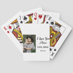 Ich Liebe Sie Mama's Tag elegant fügen Foto-Text Spielkarten