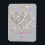Ich Liebe Sie ...mehr als alle Worte sagen können. Magnet<br><div class="desc">in Liebe Sie,  vintage Hochzeit ,  Flitterwochen ,  nur verheiratet,  zwei durchsichtige Herzen,  romantische Hochzeit,  Valentinstag,  liebevolle Herzen,  doppelte Herzen Personalisiert , i Liebe Sie,  Hochzeitszeremonie,  können Sie den Hintergrund und Text ändern.</div>