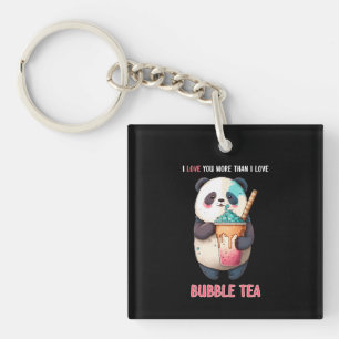 Ich Liebe Sie mehr als Blase Tee boba kawaii Panda Schlüsselanhänger