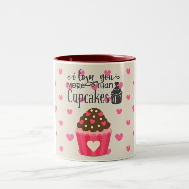 Ich Liebe Sie mehr als Cupcakes Kaffee Tasse (Mittel)