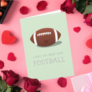 Ich Liebe Sie mehr als Fußball Valentine Card Feiertagskarte