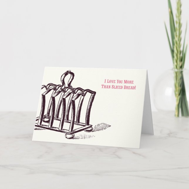 Ich Liebe Sie mehr als geschnitten Brot! Karte (Vorderseite)