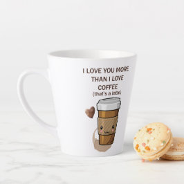Ich Liebe Sie mehr als ich Liebe Kaffee, das ist e Milchtasse