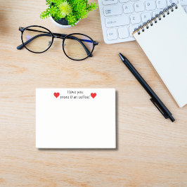 Ich Liebe Sie mehr als Kaffee, lustig Personalisie Post-it Klebezettel