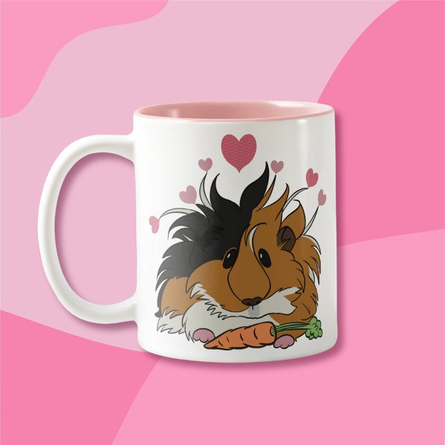 Ich Liebe Sie mehr als Karotten Guinea Schweinefle Zweifarbige Tasse (Von Creator hochgeladen)