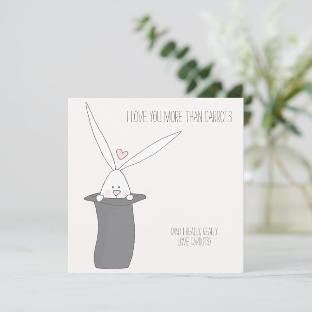 Ich Liebe Sie mehr als Karotten - Valentinstag (Stehend Vorderseite)