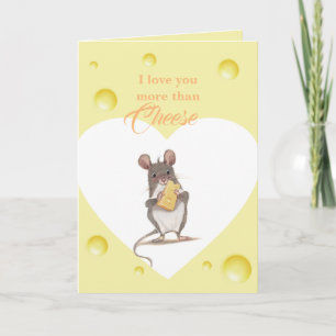 Ich Liebe Sie mehr als Käsekarte Karte