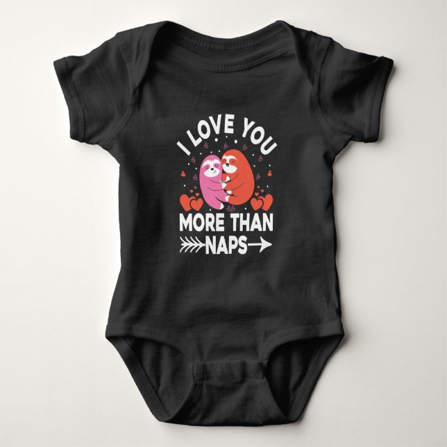 Ich Liebe Sie mehr als Nickerchen Baby Strampler (Vorderseite)