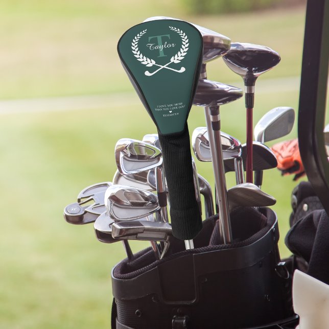Ich Liebe Sie mehr als Sie Liebe Golf | Monogramm Golf Headcover (Von Creator hochgeladen)