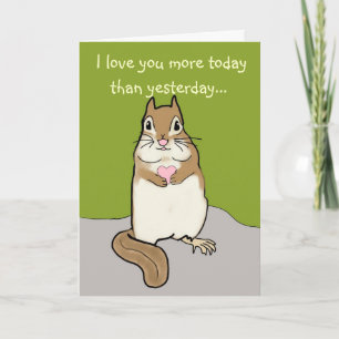 Ich Liebe Sie mehr...Chipmunk-Karte. Karte
