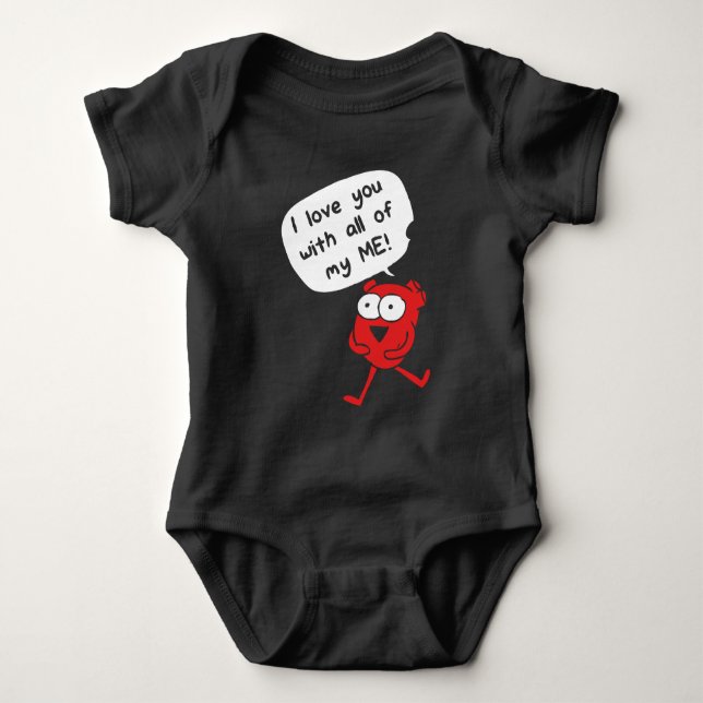 Ich Liebe Sie mit allen mir - Niedlich Valentine Baby Strampler (Vorderseite)
